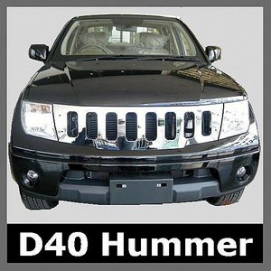 Nissan Navara D40 / Pathfinder Chrome Hummer Style Grille Preview